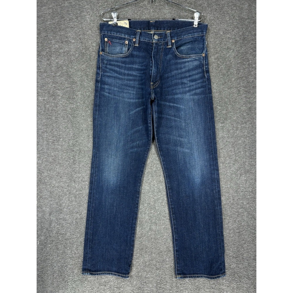 Polo Ralph Lauren Jeans Mens 32x30 Thompson Relaxed Whiskers Faded